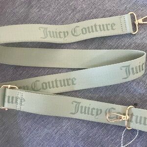 JUICY COUTURE Guitar Strap NEW, Adjustable, Sage Green Gold Hardware Juicy Logo